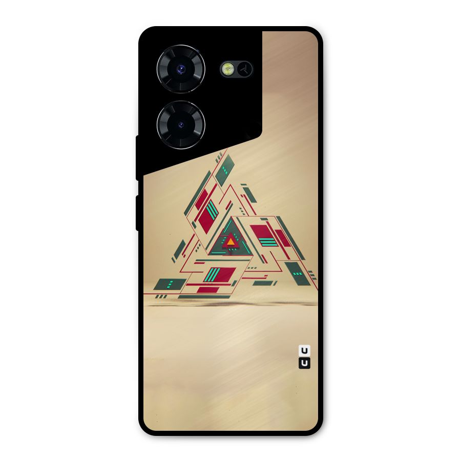 Maze Triangle Metal Back Case for Tecno Pova 5 Pro 5G