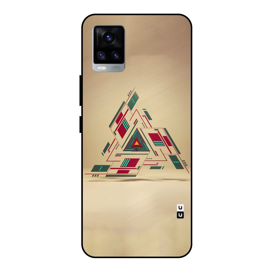 Maze Triangle Metal Back Case for Vivo V20 2021