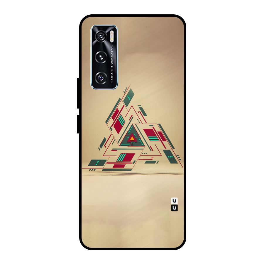 Maze Triangle Metal Back Case for Vivo V20 SE