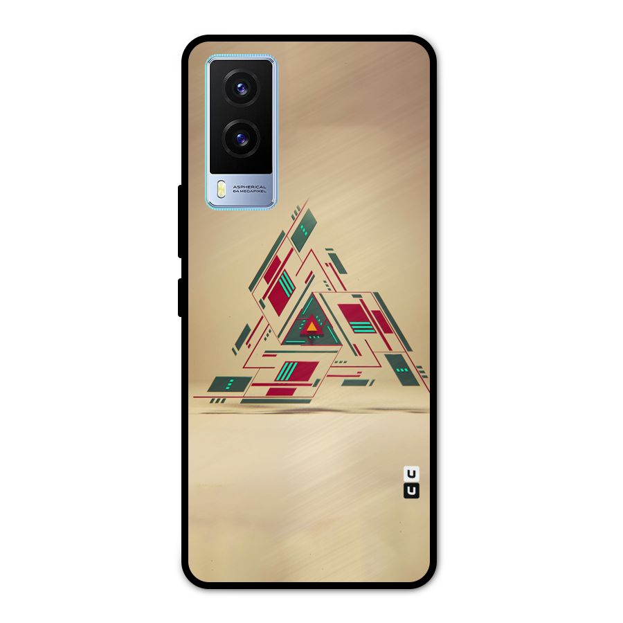Maze Triangle Metal Back Case for Vivo V21e 5G