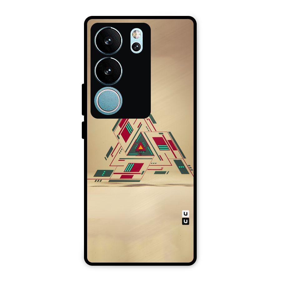 Maze Triangle Metal Back Case for Vivo V29