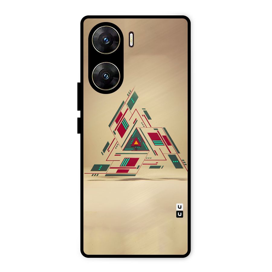 Maze Triangle Metal Back Case for Vivo V29e