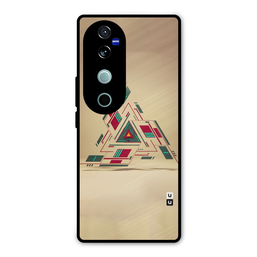 Maze Triangle Metal Back Case for Vivo V40