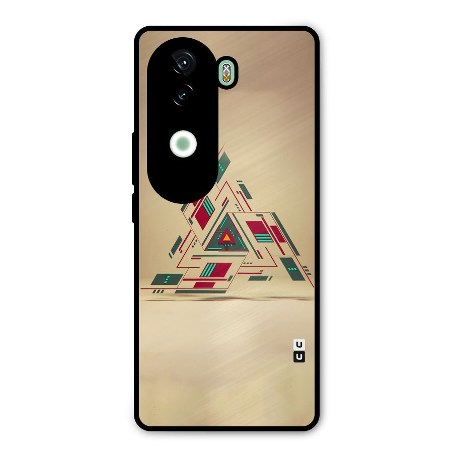Maze Triangle Metal Back Case for Vivo V40e
