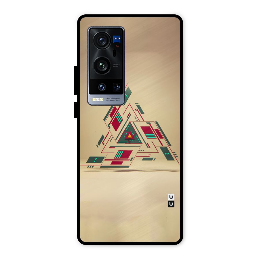 Maze Triangle Metal Back Case for Vivo X60 Pro Plus