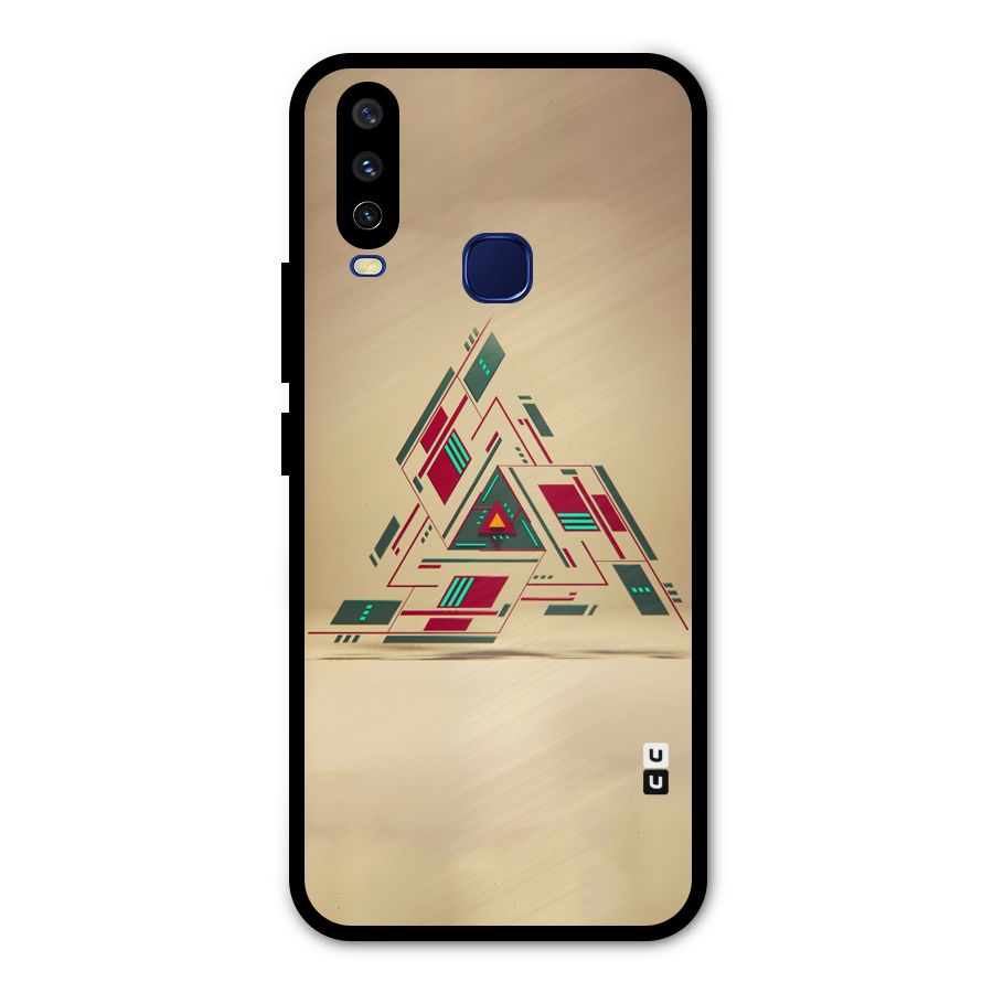 Maze Triangle Metal Back Case for Vivo Y15
