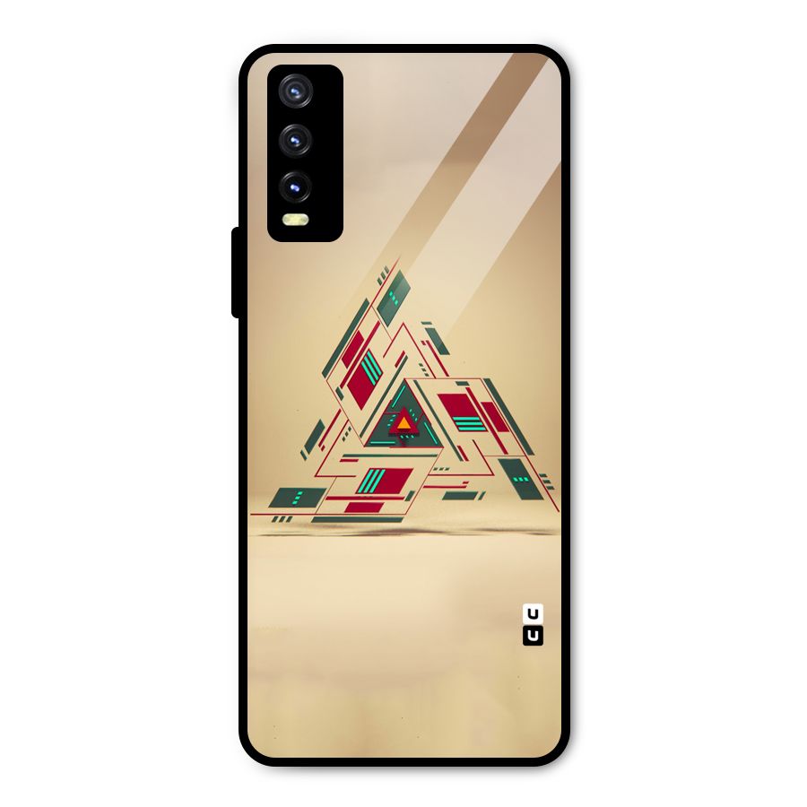 Maze Triangle Metal Back Case for Vivo Y20