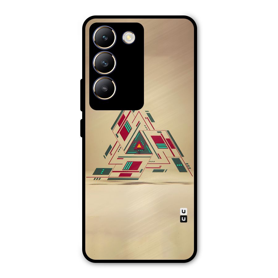 Maze Triangle Metal Back Case for Vivo Y200e