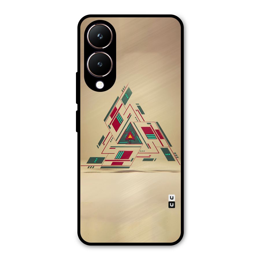 Maze Triangle Metal Back Case for Vivo Y28
