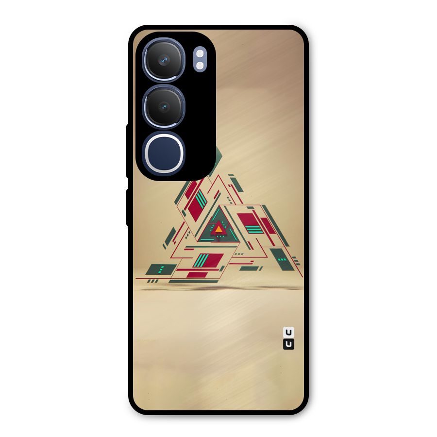 Maze Triangle Metal Back Case for Vivo Y29