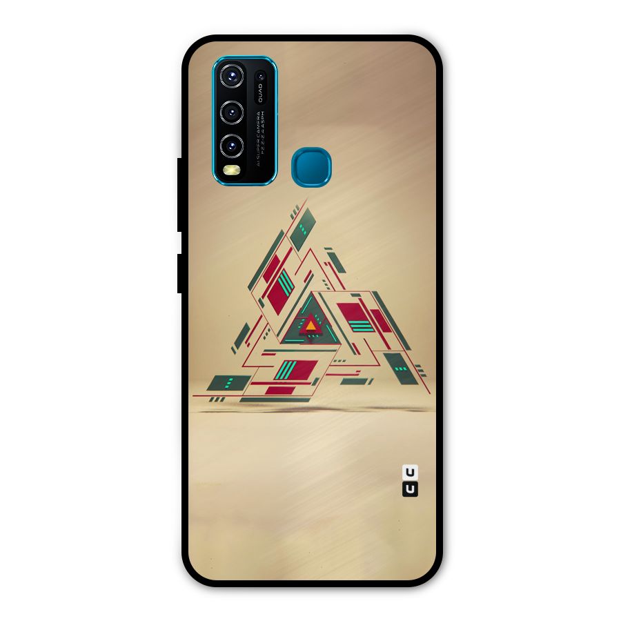 Maze Triangle Metal Back Case for Vivo Y30