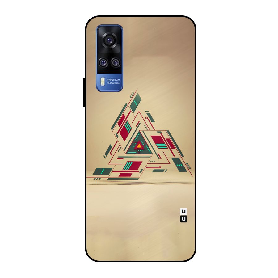 Maze Triangle Metal Back Case for Vivo Y51
