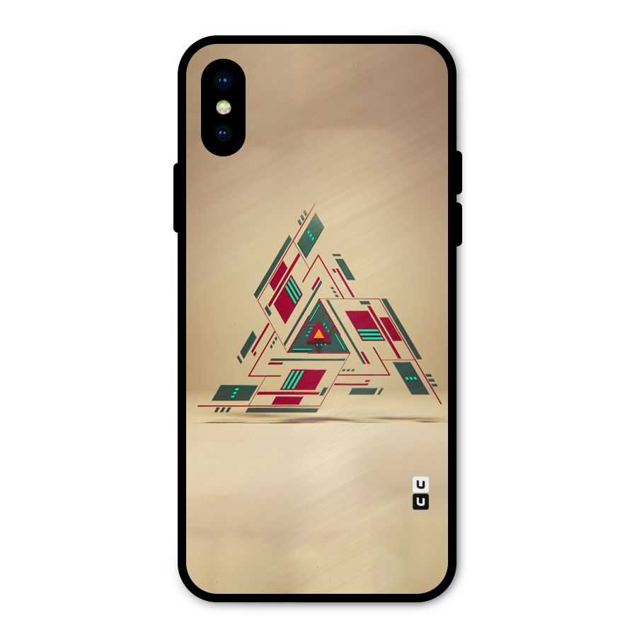 Maze Triangle Metal Back Case for iPhone X