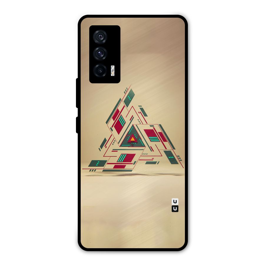 Maze Triangle Metal Back Case for iQOO 7 5G