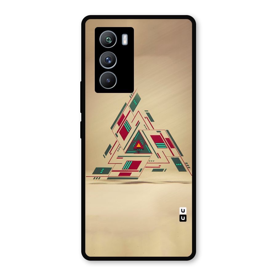 Maze Triangle Metal Back Case for iQOO 9 SE