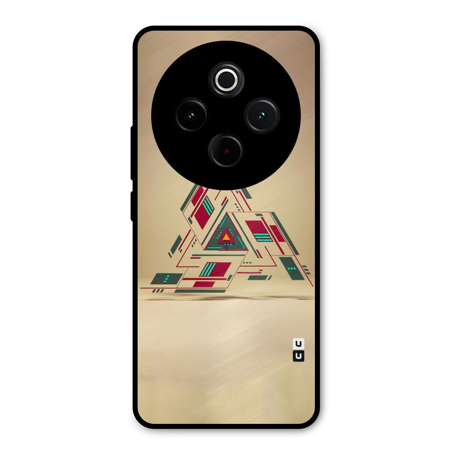 Maze Triangle Metal Back Case for iQOO Z10