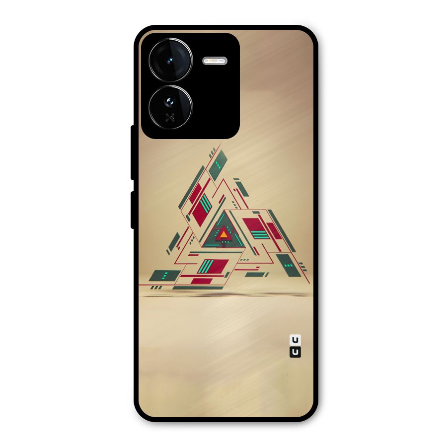 Maze Triangle Metal Back Case for iQOO Z9