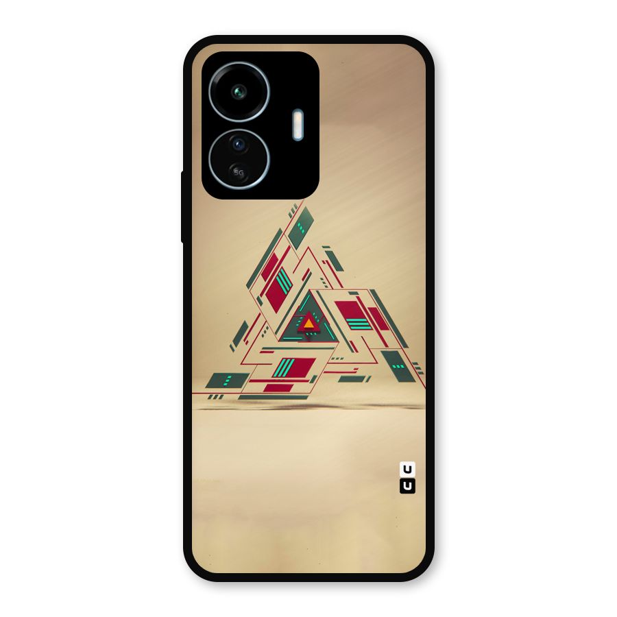 Maze Triangle Metal Back Case for vivo iQOO Z6 Lite 5G
