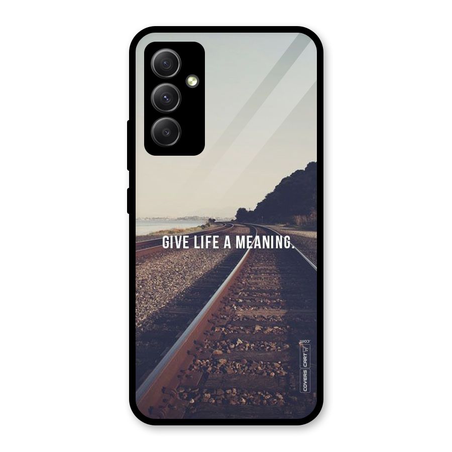 Meaning To Life Glass Back Case for Galaxy A34