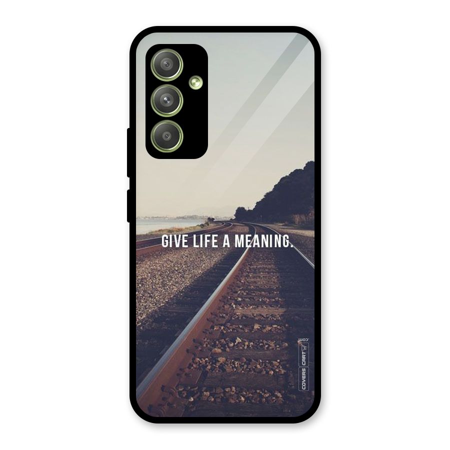 Meaning To Life Glass Back Case for Galaxy A54