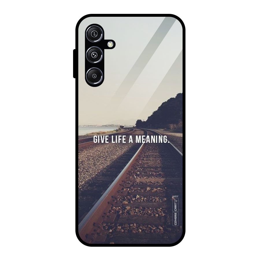 Meaning To Life Glass Back Case for Galaxy M34 5G