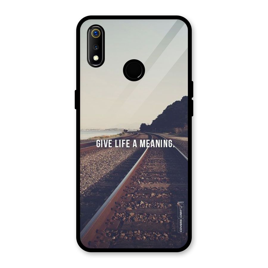 Meaning To Life Glass Back Case for Realme 3i