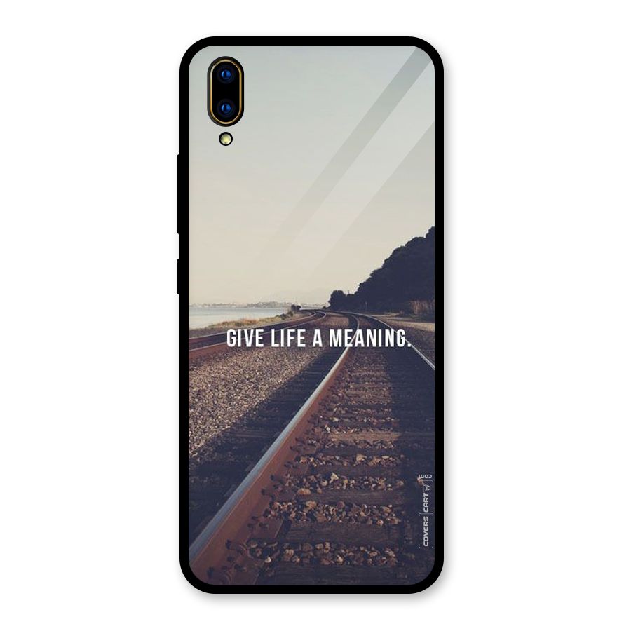Meaning To Life Glass Back Case for Vivo V11 Pro