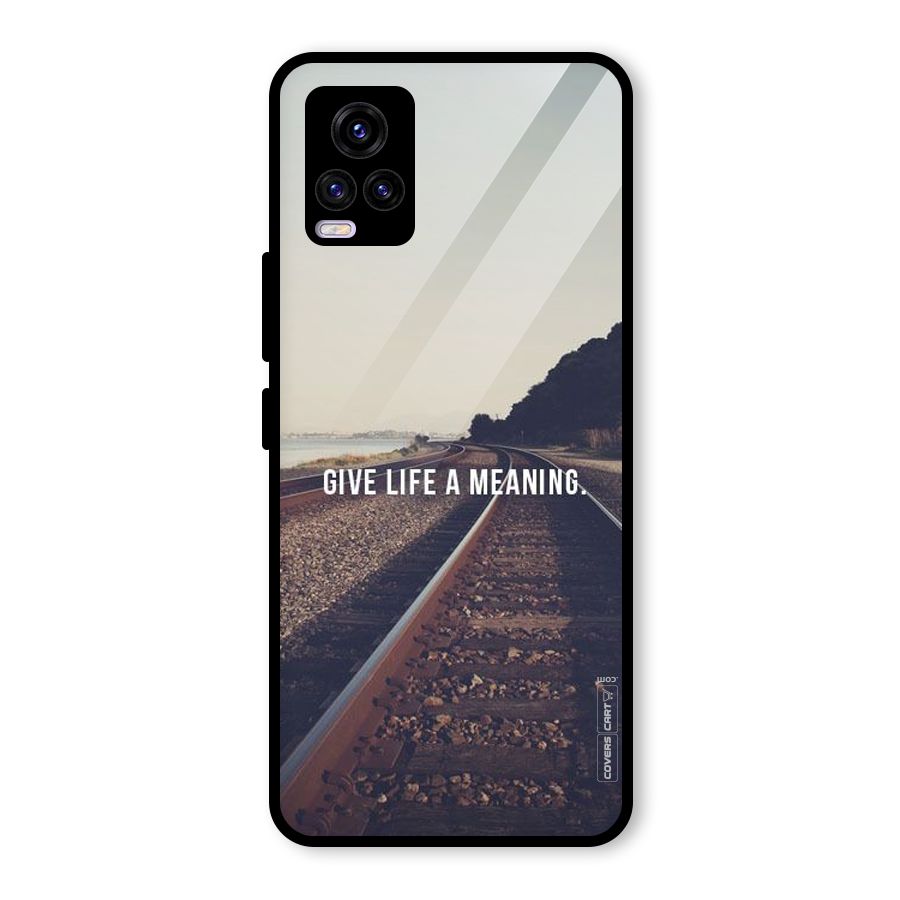 Meaning To Life Glass Back Case for Vivo V20 2021
