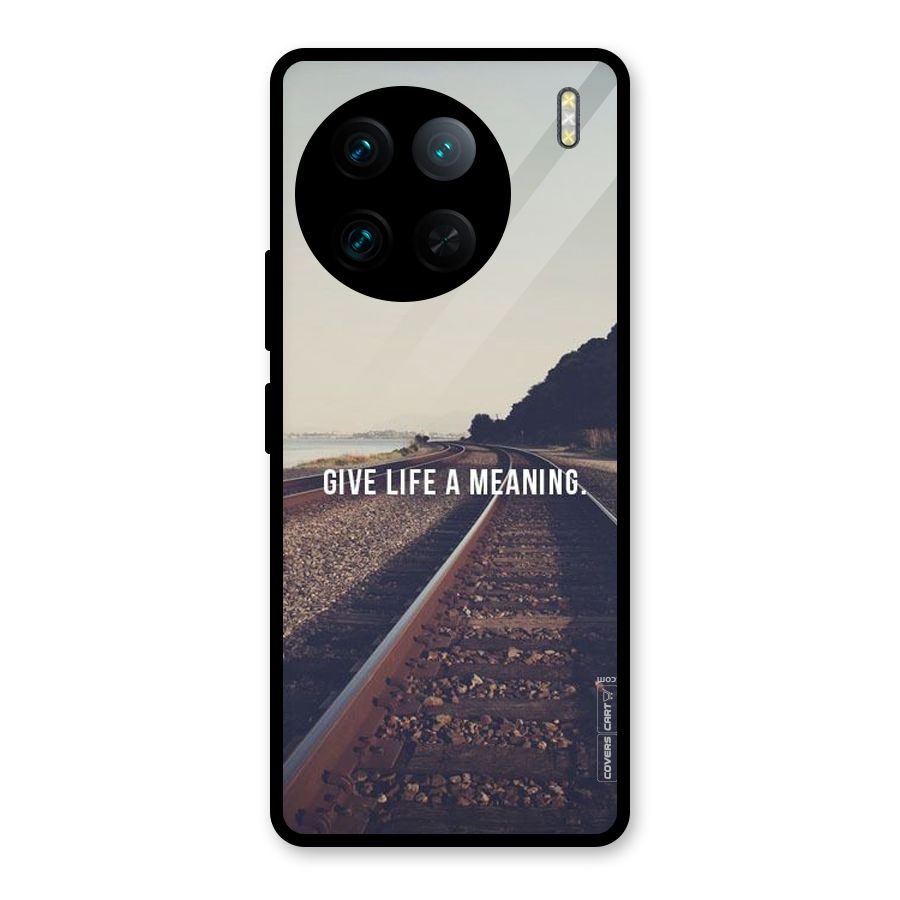 Meaning To Life Glass Back Case for Vivo X90 Pro