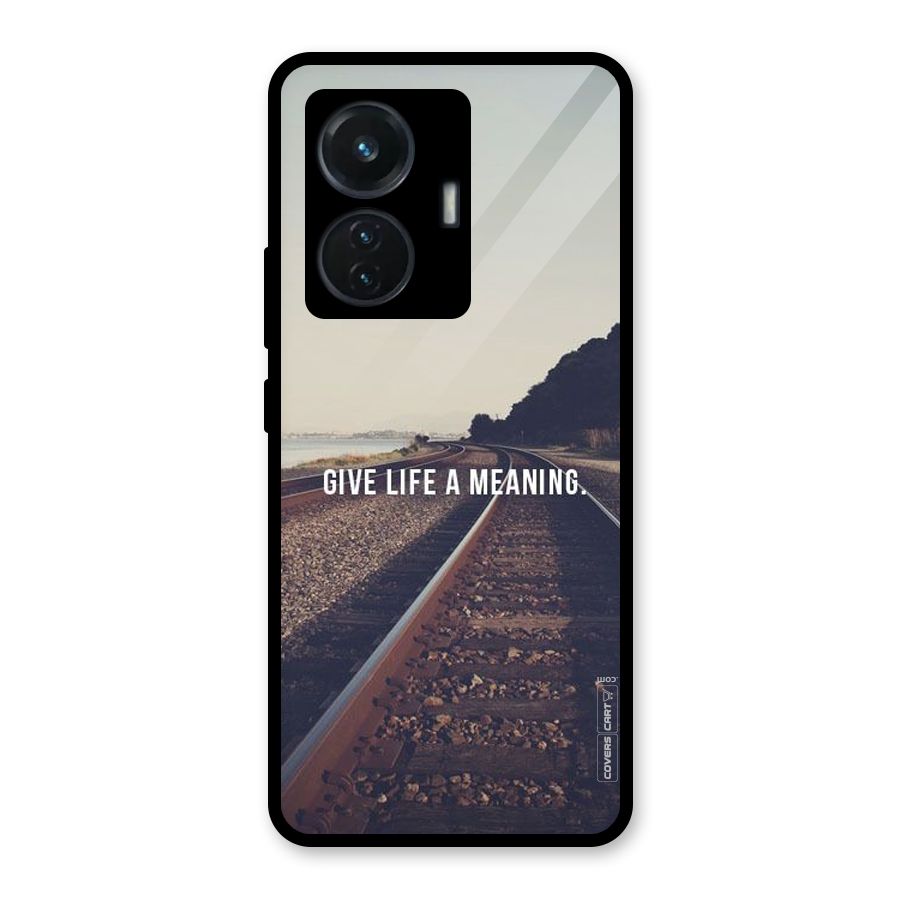 Meaning To Life Glass Back Case for iQOO Z6 44W