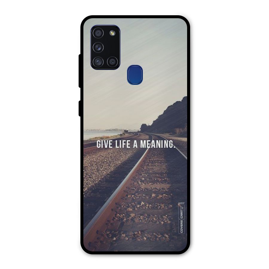 Meaning To Life Metal Back Case for Galaxy A21s