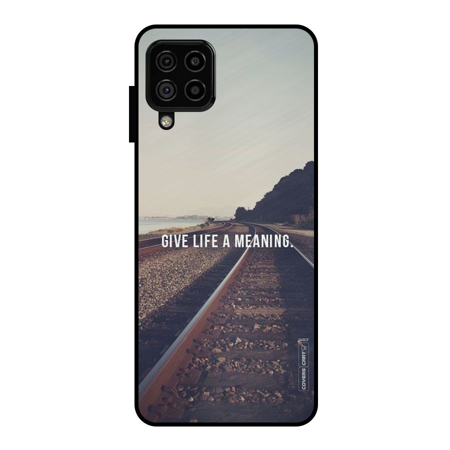 Meaning To Life Metal Back Case for Galaxy A22 4G