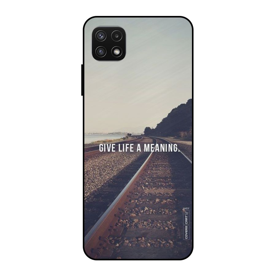 Meaning To Life Metal Back Case for Galaxy A22 5G