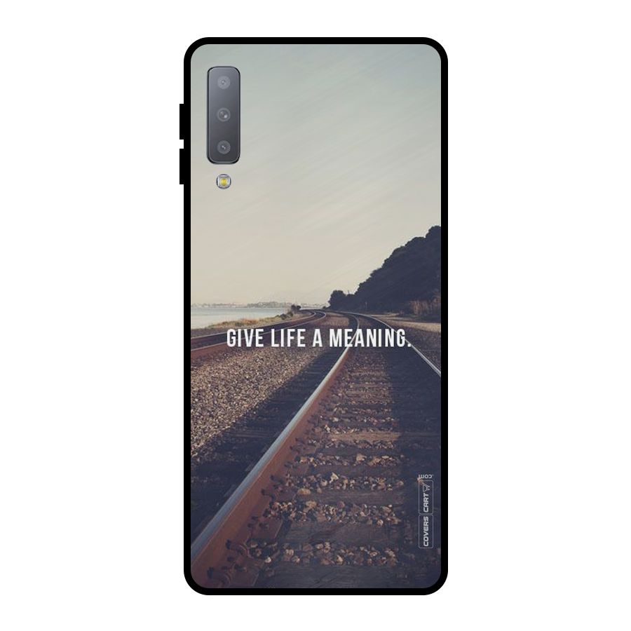 Meaning To Life Metal Back Case for Galaxy A7 (2018)