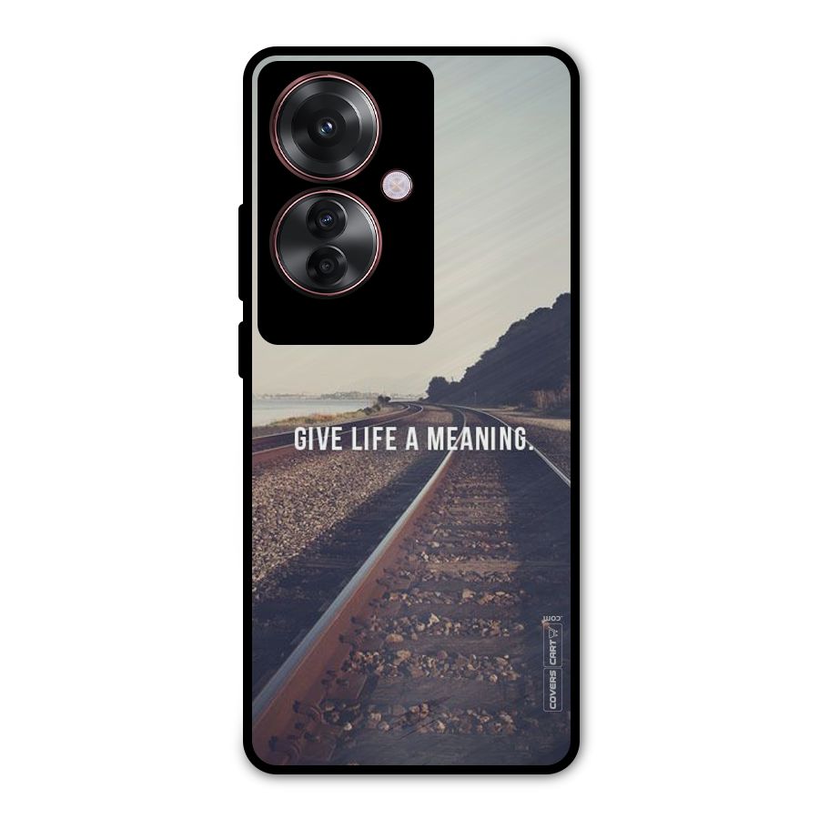 Meaning To Life Metal Back Case for Oppo F25 Pro