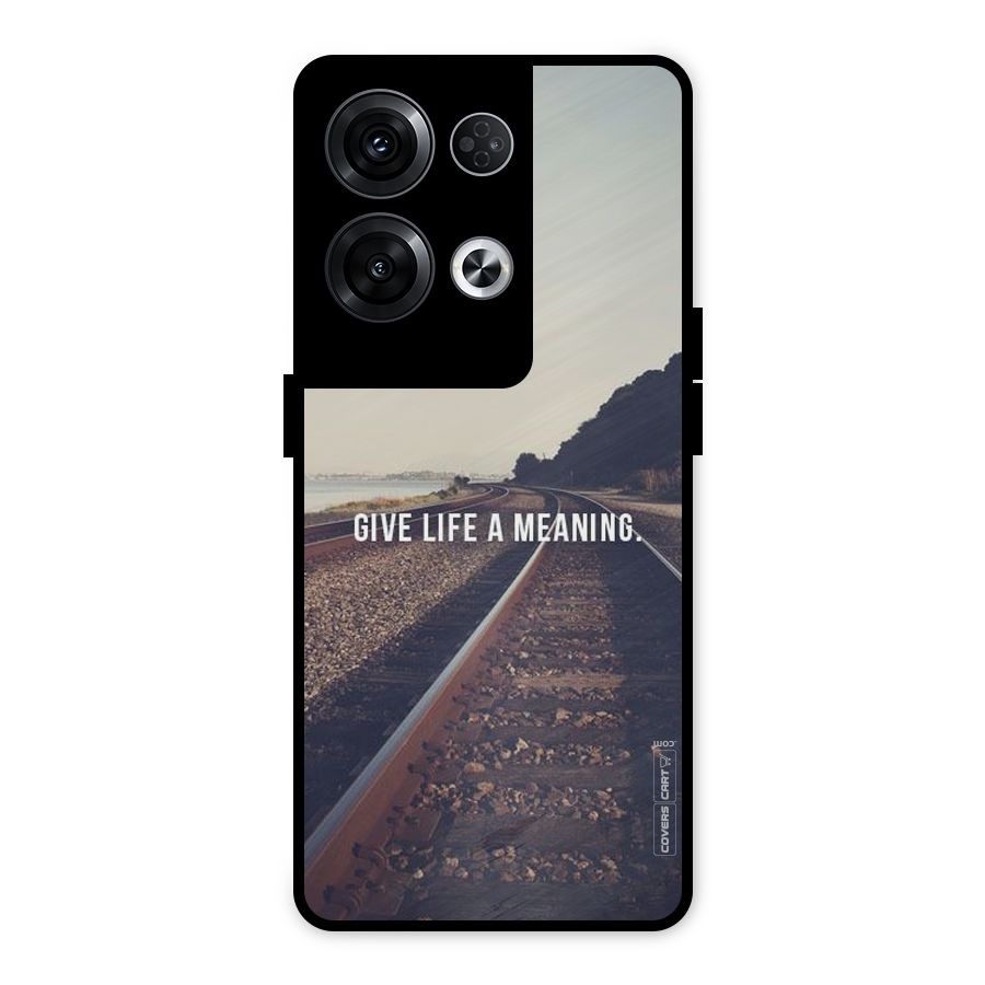 Meaning To Life Metal Back Case for Oppo Reno8 Pro 5G