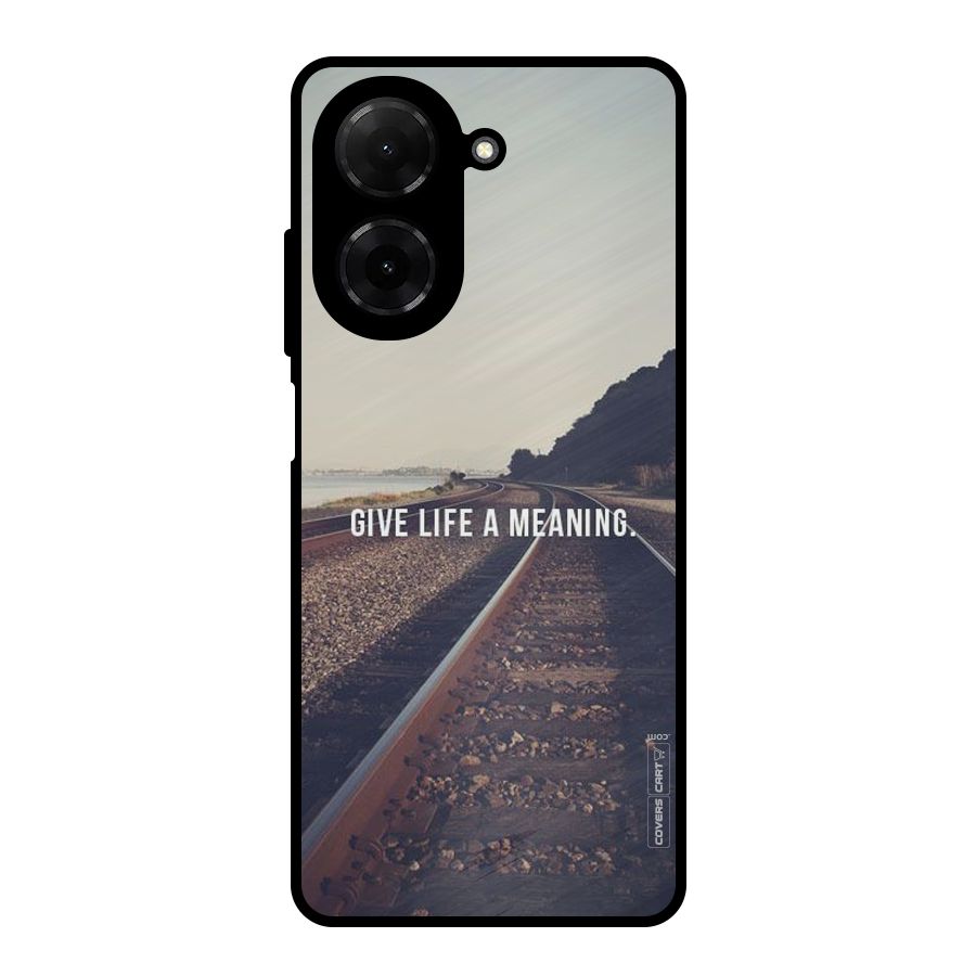 Meaning To Life Metal Back Case for Redmi A5 4G