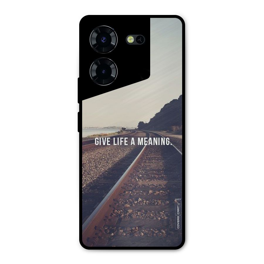 Meaning To Life Metal Back Case for Tecno Pova 5 Pro 5G