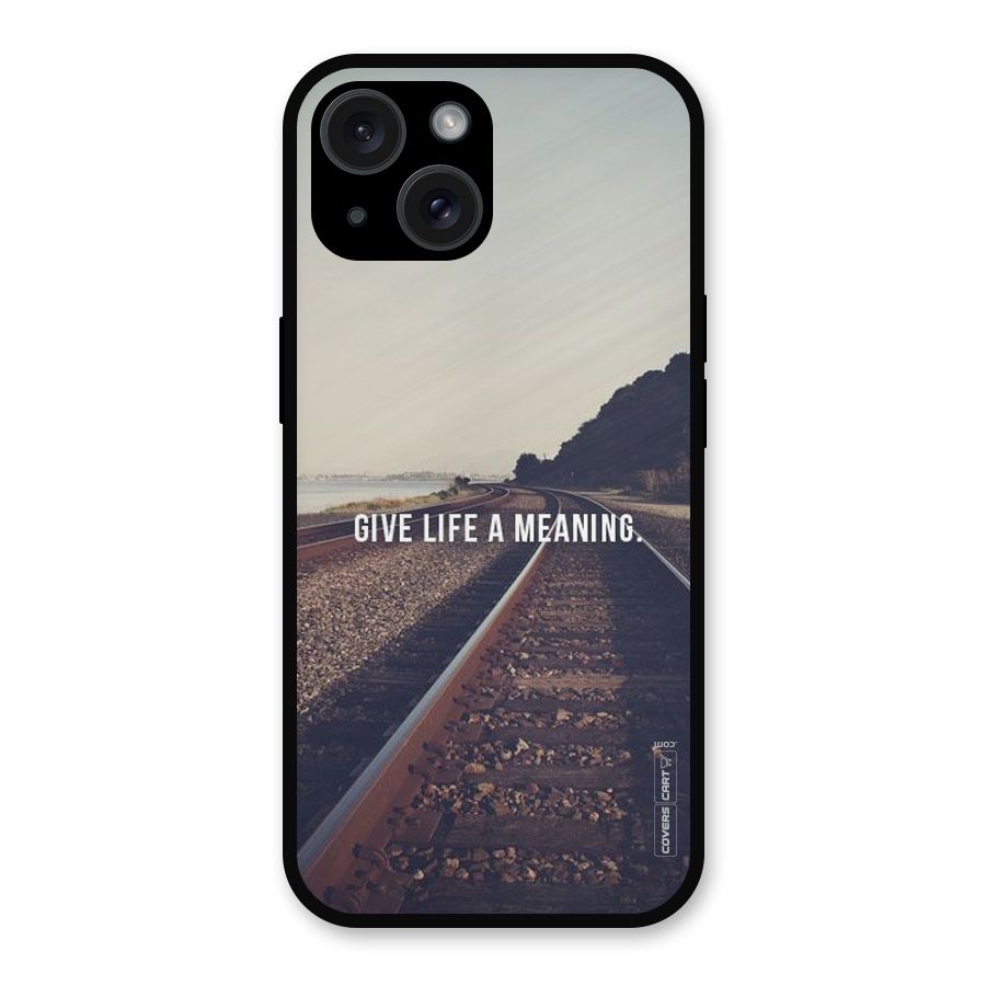 Meaning To Life Metal Back Case for iPhone 15