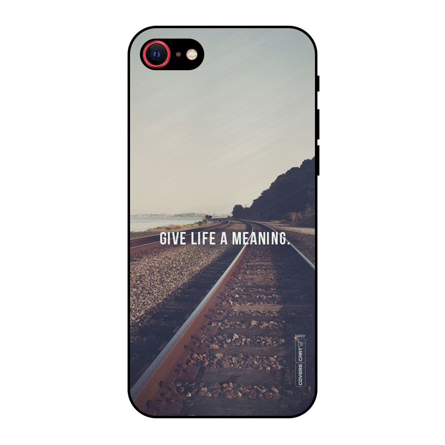 Meaning To Life Metal Back Case for iPhone SE 2020