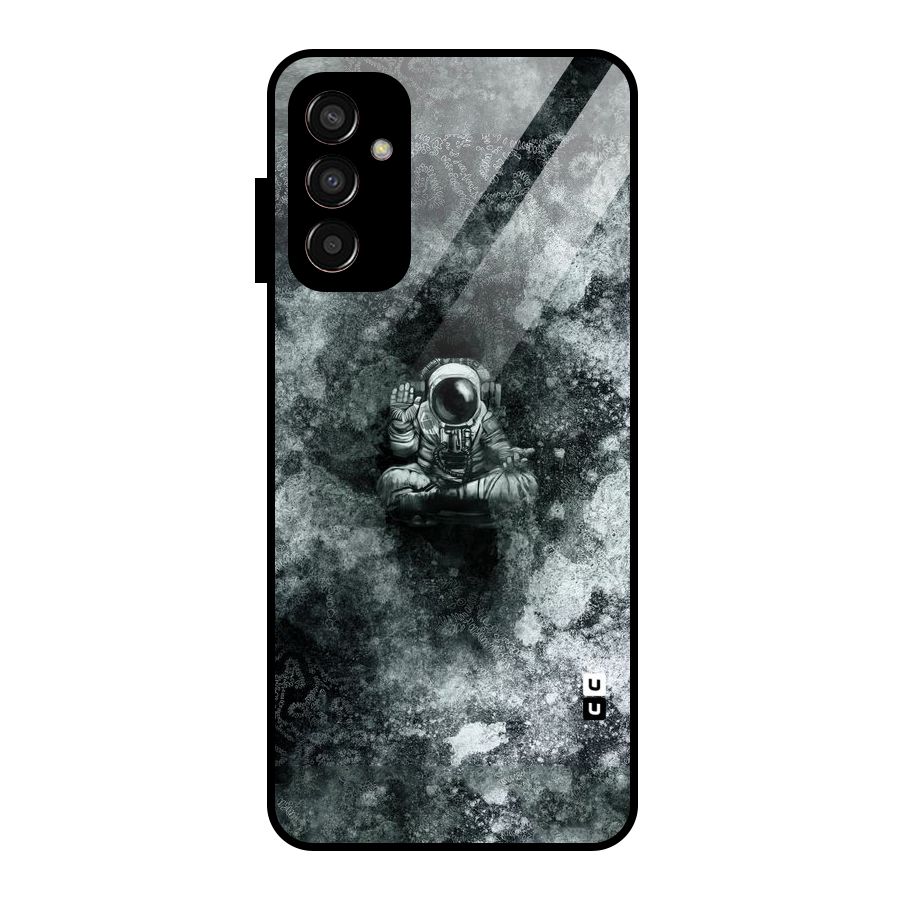 Meditating Spaceman Glass Back Case for Galaxy F13