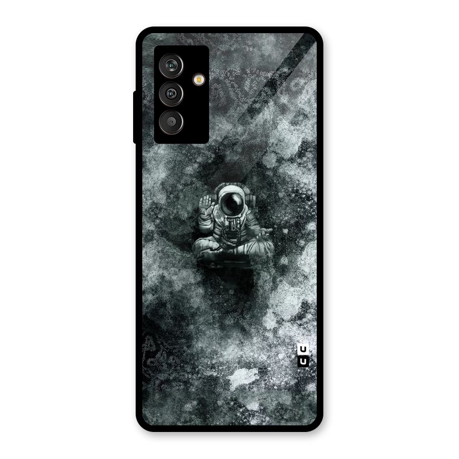 Meditating Spaceman Glass Back Case for Galaxy M13
