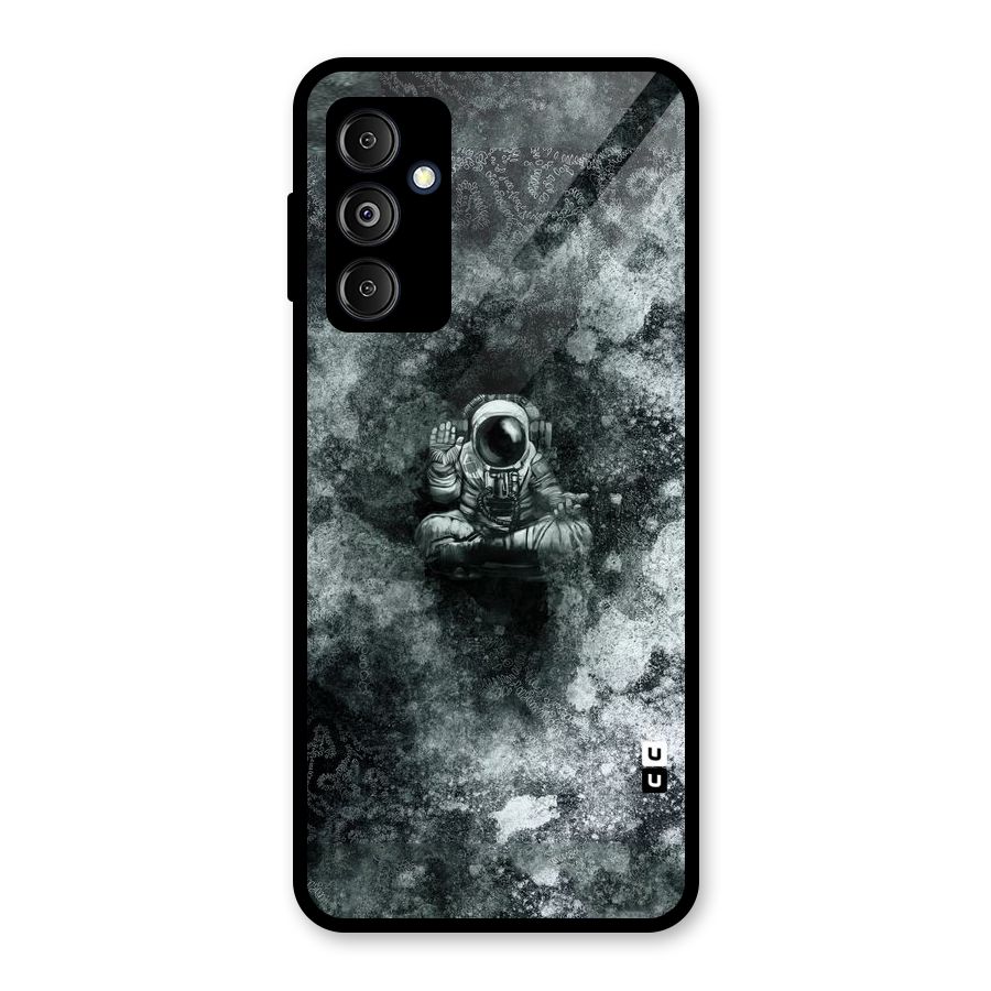 Meditating Spaceman Glass Back Case for Galaxy M14 5G