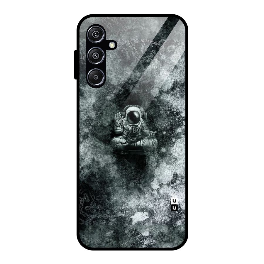 Meditating Spaceman Glass Back Case for Galaxy M34 5G