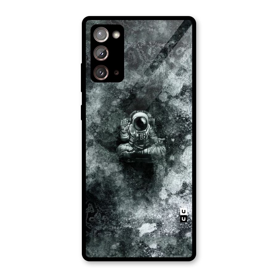 Meditating Spaceman Glass Back Case for Galaxy Note 20