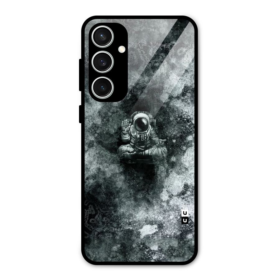 Meditating Spaceman Glass Back Case for Galaxy S23 FE