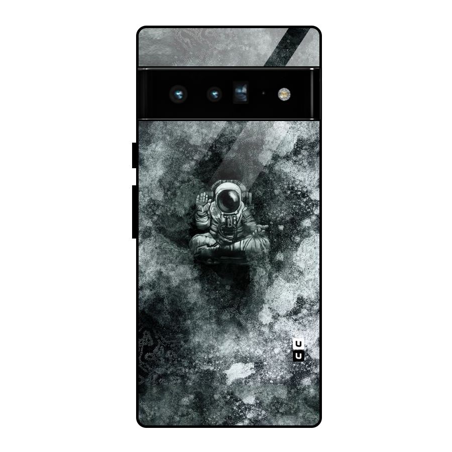 Meditating Spaceman Glass Back Case for Google Pixel 6 Pro