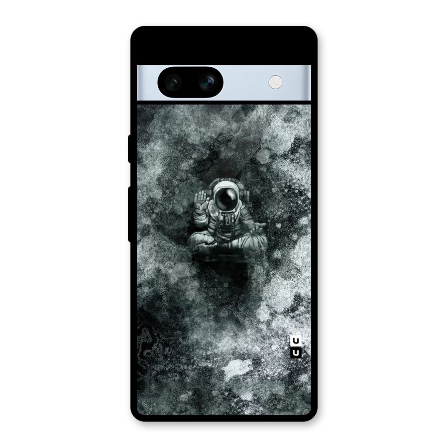 Meditating Spaceman Glass Back Case for Google Pixel 7a