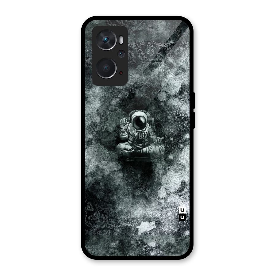 Meditating Spaceman Glass Back Case for Oppo K10 4G