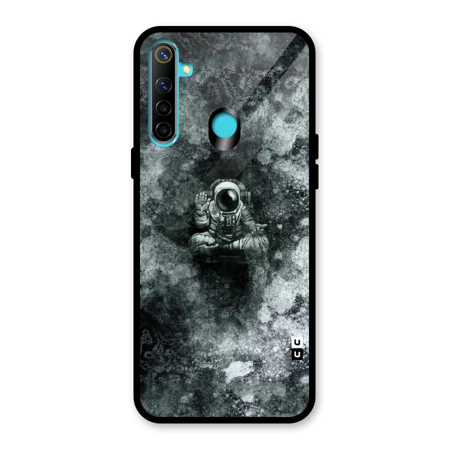 Meditating Spaceman Glass Back Case for Realme 5i